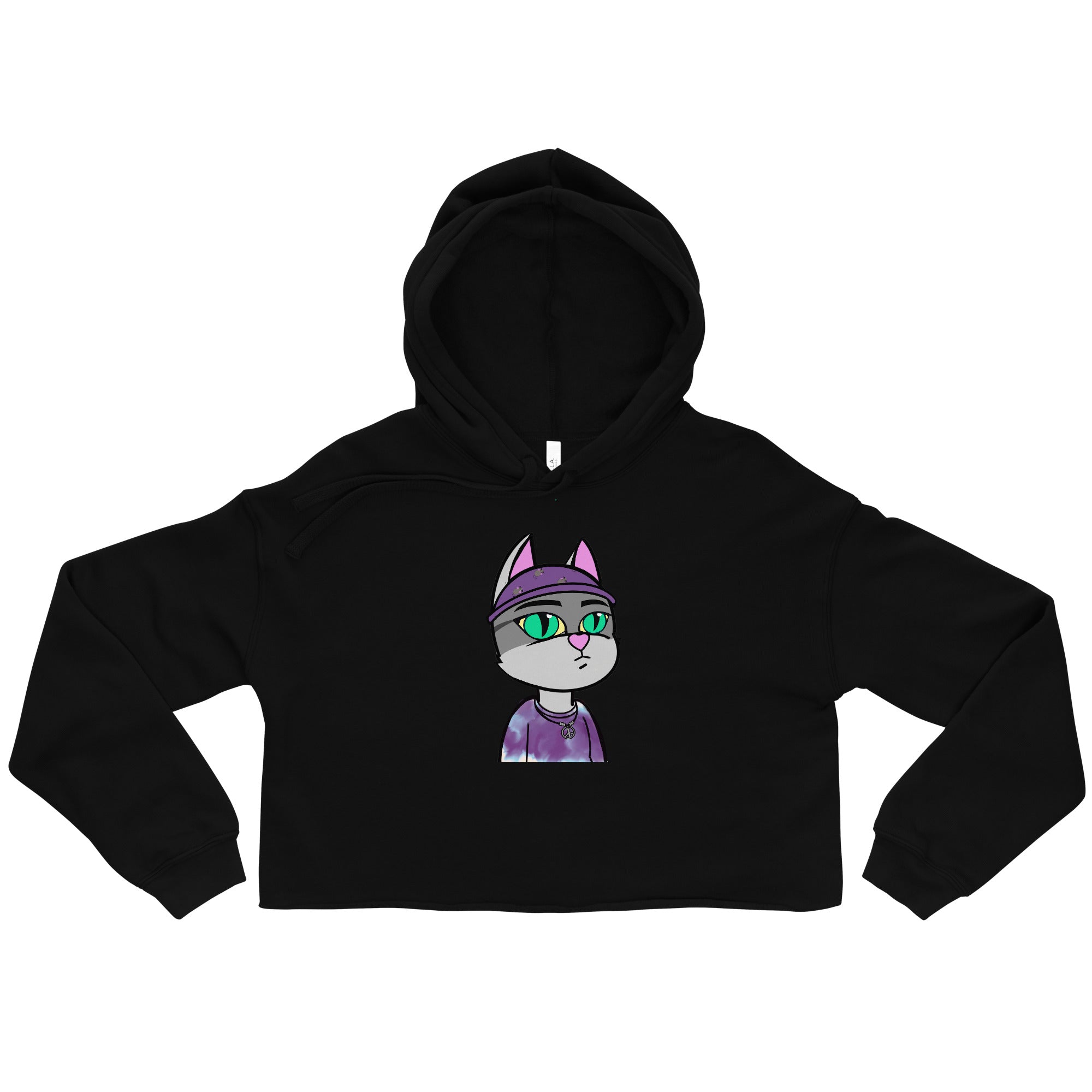 World Peace Cat Crop Hoodie