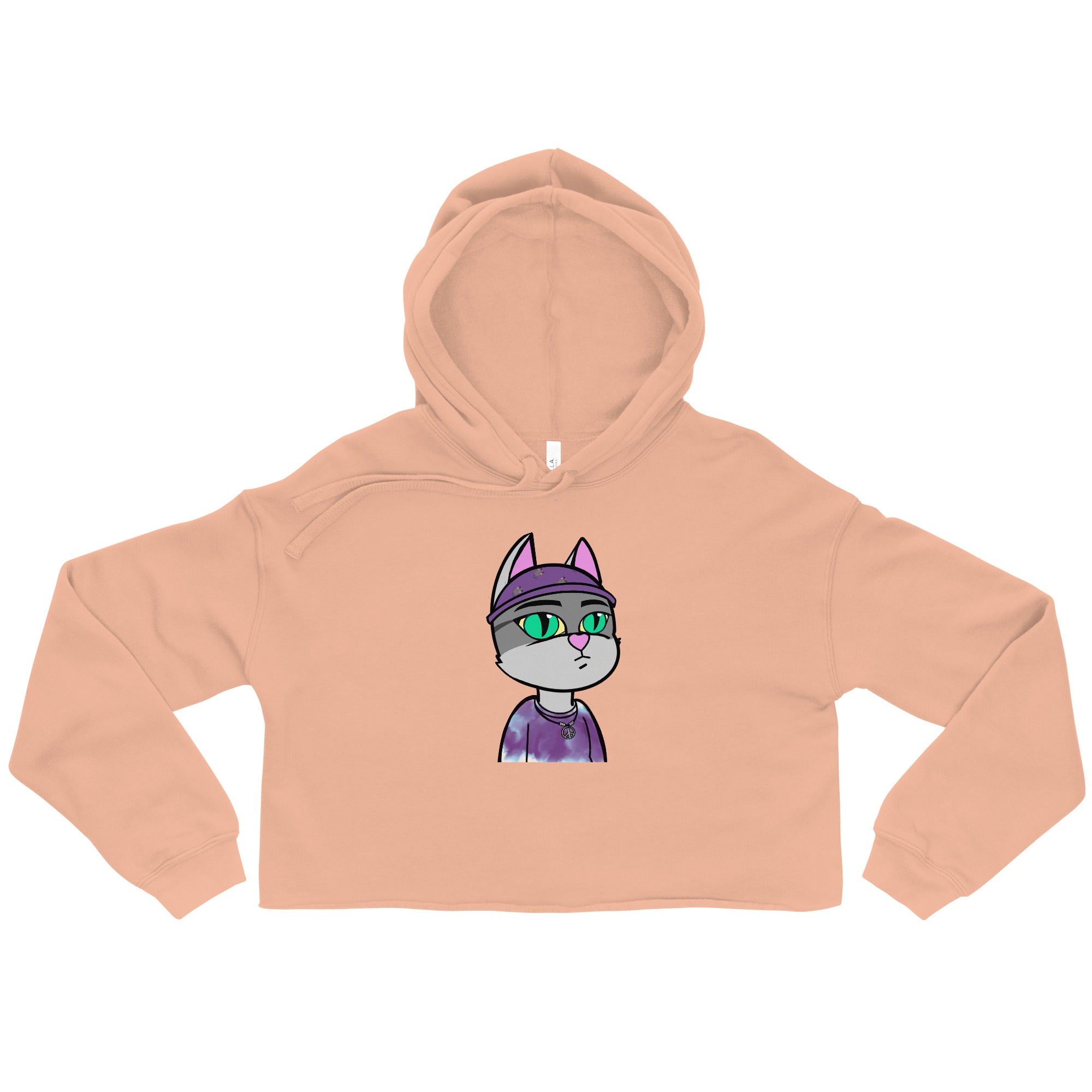 World Peace Cat Crop Hoodie