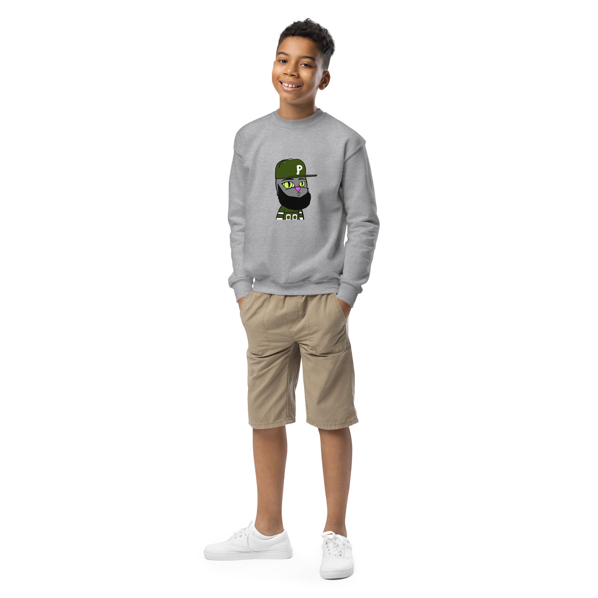 Youth Philly Cat Home Team crewneck sweatshirt
